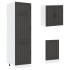 Mueble de cocina Kalmar negra 8 piezas madera