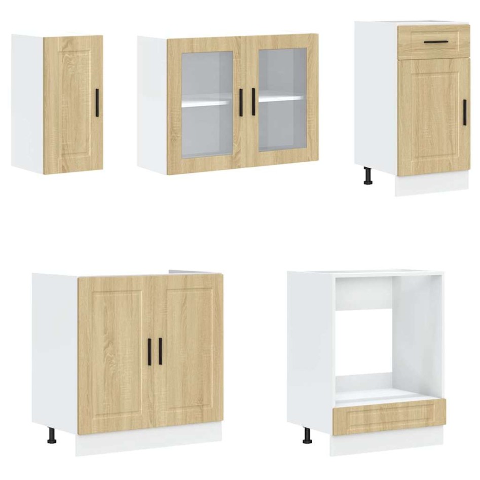 Mueble cocina Kalmar roble sonoma 8 pzas madera