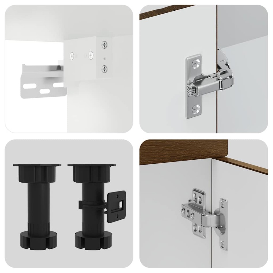 Mueble cocina Kalmar roble marrón 8 pzas madera