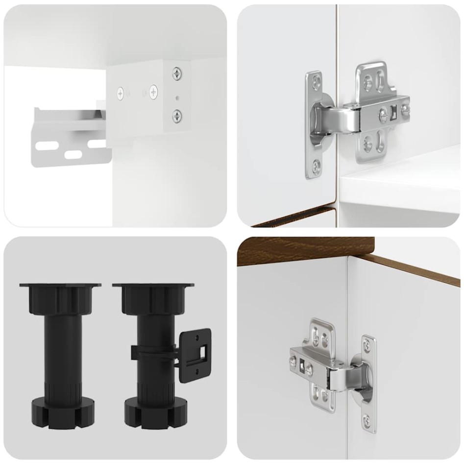 Mueble cocina Kalmar roble marrón 7 pzas madera