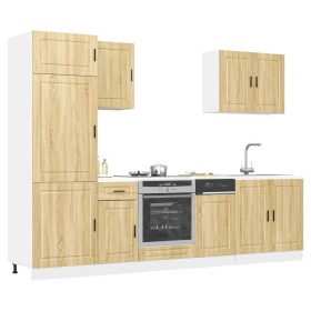 Mueble cocina Kalmar roble sonoma 7 pzas madera