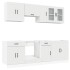 Mueble de cocina Kalmar blanco 8 piezas madera