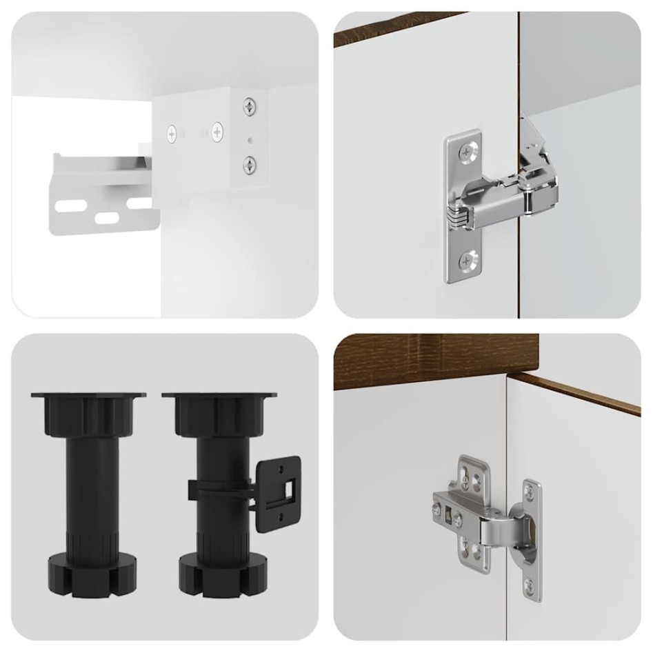 Mueble cocina Kalmar roble marrón 4 pzas madera