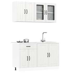 Mueble cocina Kalmar blanco de alto brillo 4