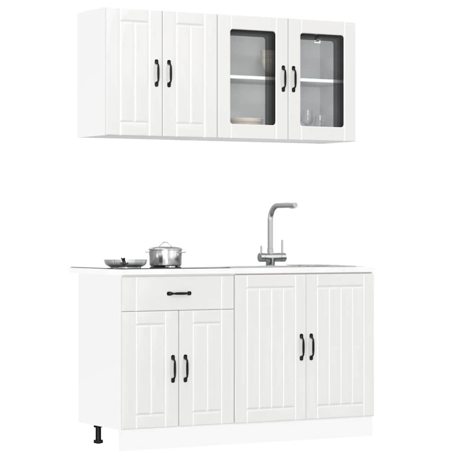 Mueble cocina Kalmar blanco de alto brillo 4