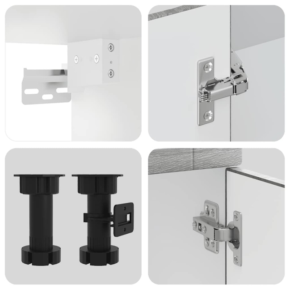 Mueble cocina Kalmar sonoma gris 4 pzas madera