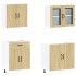 Mueble cocina Kalmar roble sonoma 4 pzas madera
