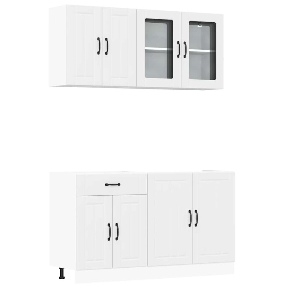Mueble de cocina Kalmar blanco 4 piezas madera