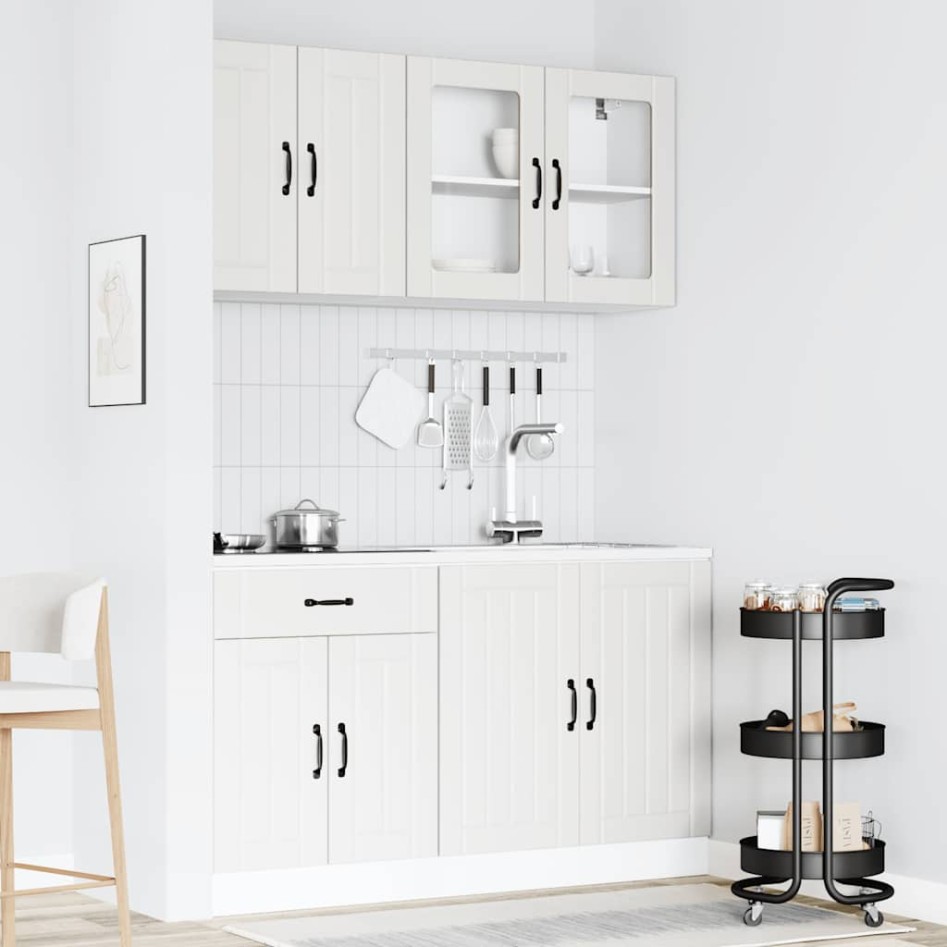 Mueble de cocina Kalmar blanco 4 piezas madera