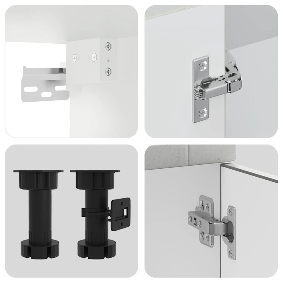 Mueble cocina Kalmar gris hormigón 4 pzas madera