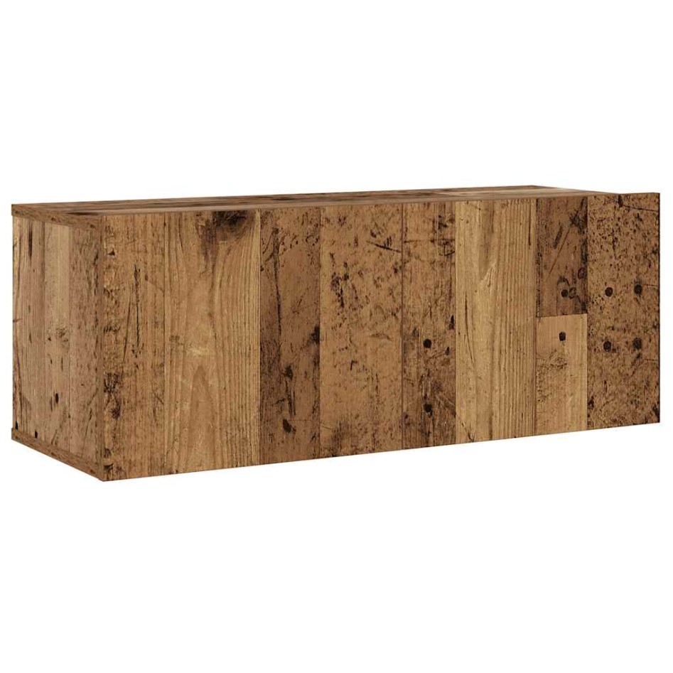 Muebles de TV de pared 6 uds madera vieja madera de