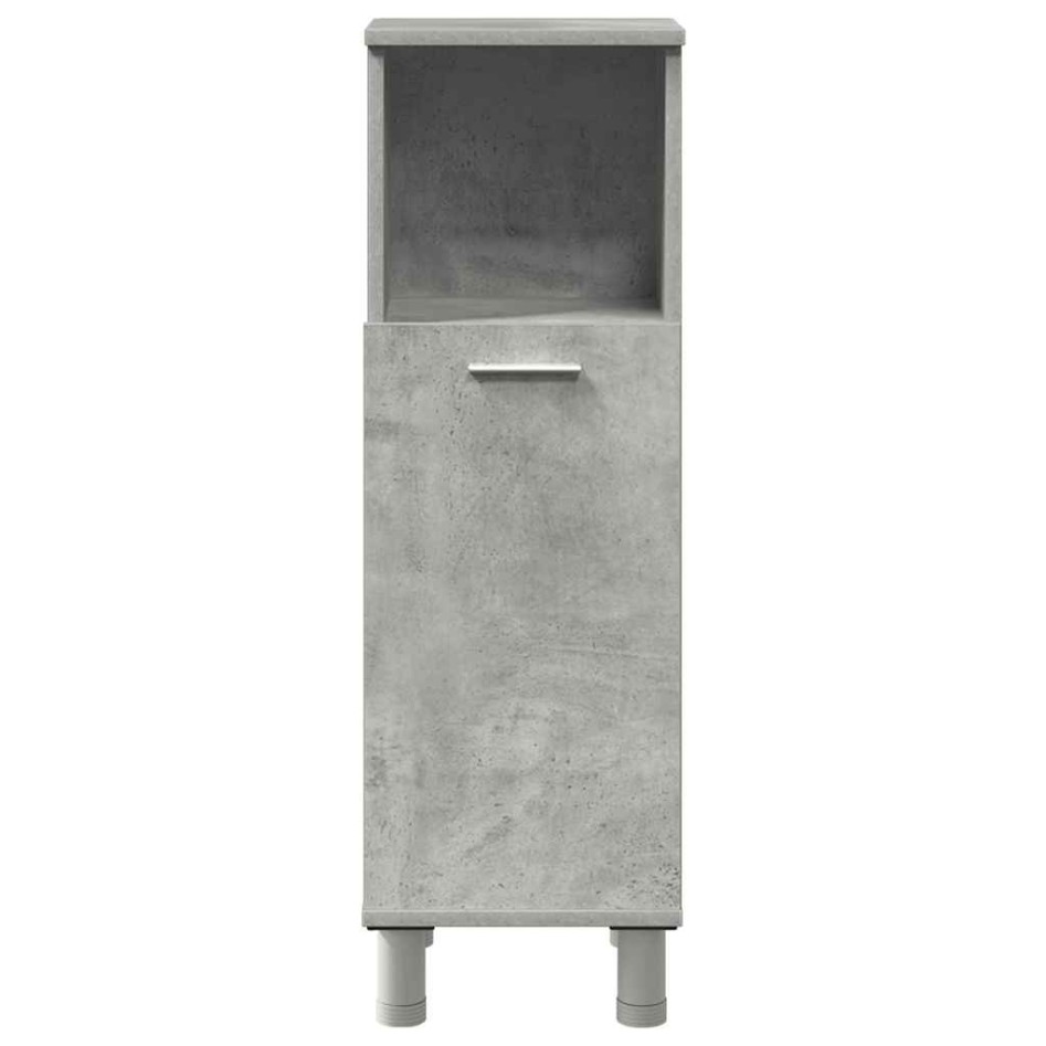 Set muebles de baño 2 piezas madera contrachapada gris