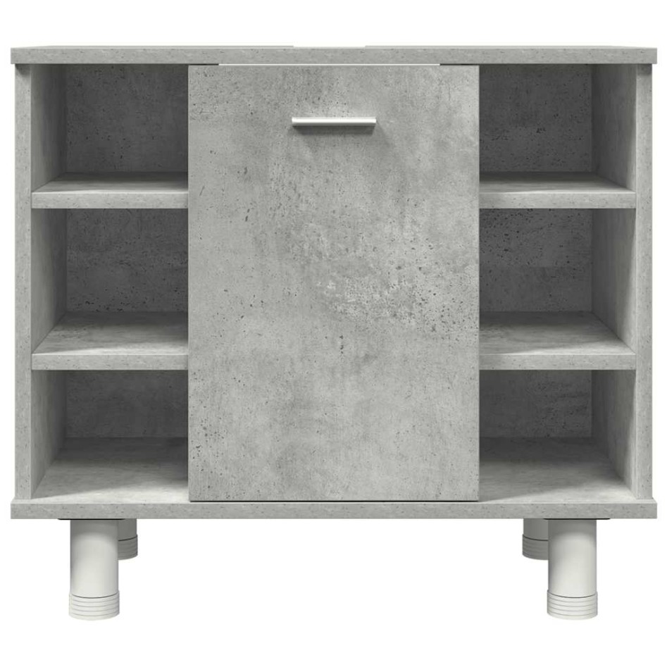 Set muebles de baño 2 piezas madera contrachapada gris