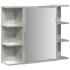 Set muebles de baño 2 piezas madera contrachapada gris