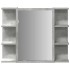 Set muebles de baño 2 piezas madera contrachapada gris