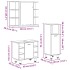 Set muebles de baño 2 piezas madera contrachapada gris