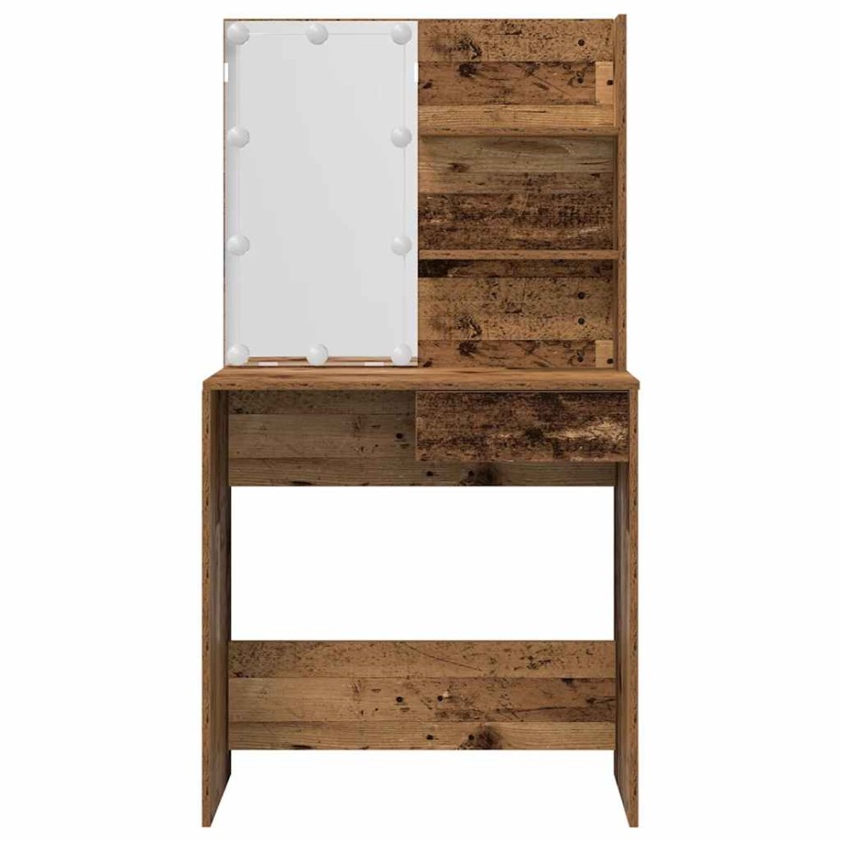 Juego de tocador con LED madera contrachapada madera