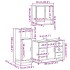 Set de muebles baño 3 pzas madera contrachapada roble