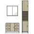 Set de muebles de baño 3 pzas madera contrachapada roble