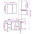 Set de muebles de baño 3 pzas madera contrachapada roble