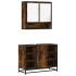 Set de muebles baño 2 pzas madera contrachapada roble