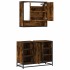 Set de muebles baño 2 pzas madera contrachapada roble