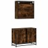 Set de muebles baño 2 pzas madera contrachapada roble