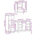 Juego de muebles de baño 3 pzas madera contrachapada