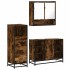 Set de muebles baño 3 pzas madera contrachapada roble