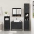 Juego de muebles de baño 3 pzas madera contrachapada