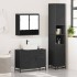 Juego de muebles de baño 3 pzas madera contrachapada