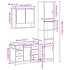 Set de muebles baño 3 pzas madera contrachapada roble