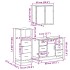 Set de muebles baño 3 pzas madera contrachapada roble
