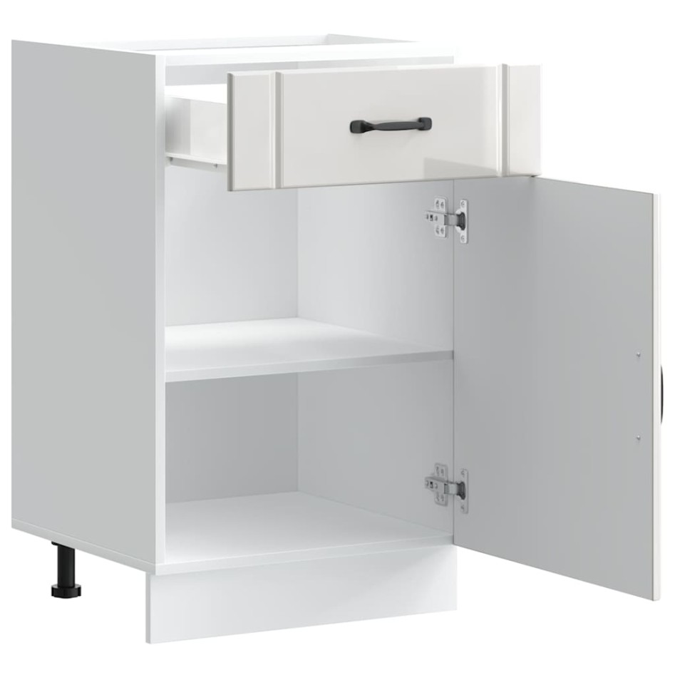 Mueble bajo de cocina Lucca blanca de alto