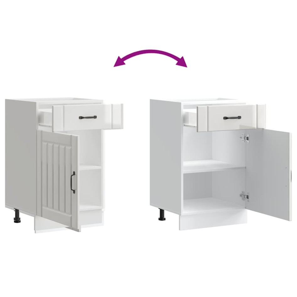 Mueble bajo de cocina Lucca blanca de alto