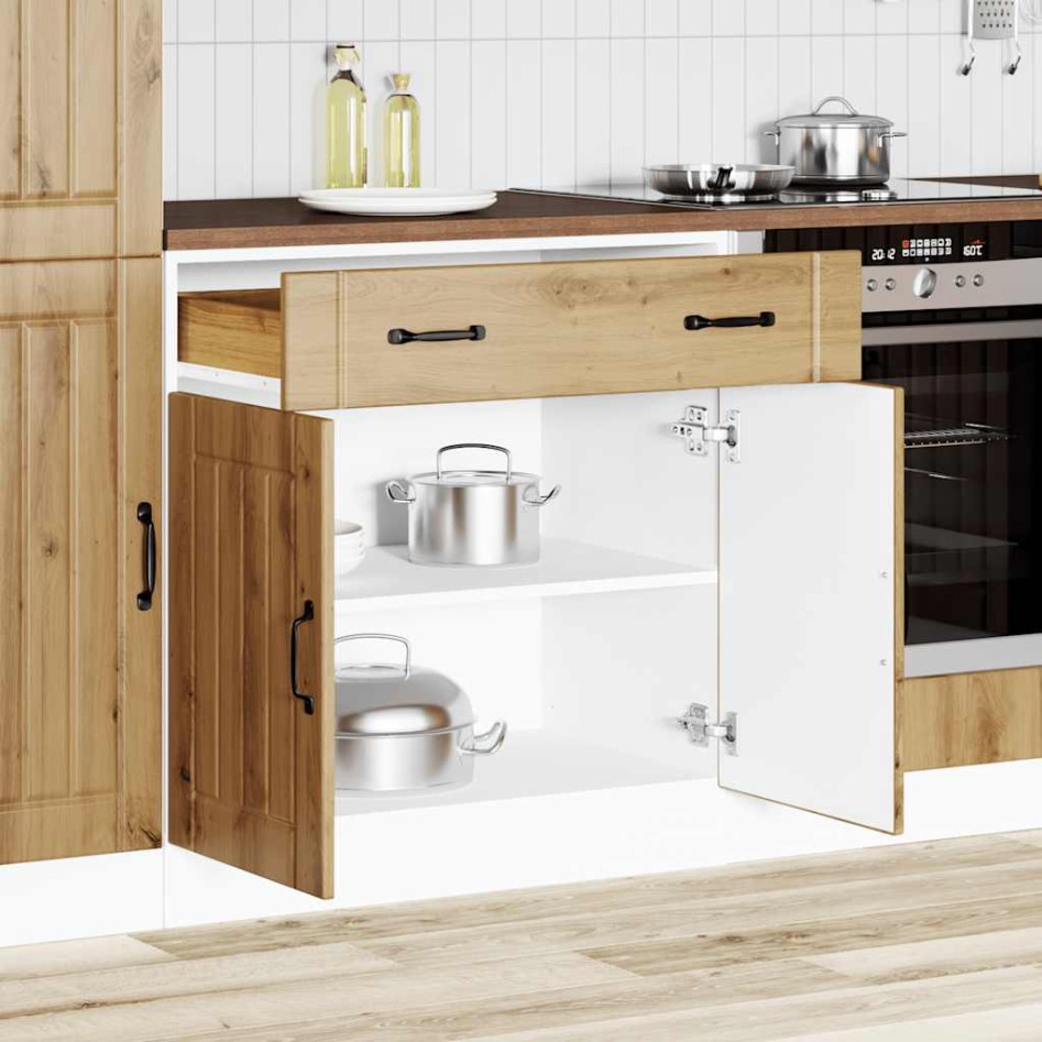 Mueble bajo de cocina Lucca roble
