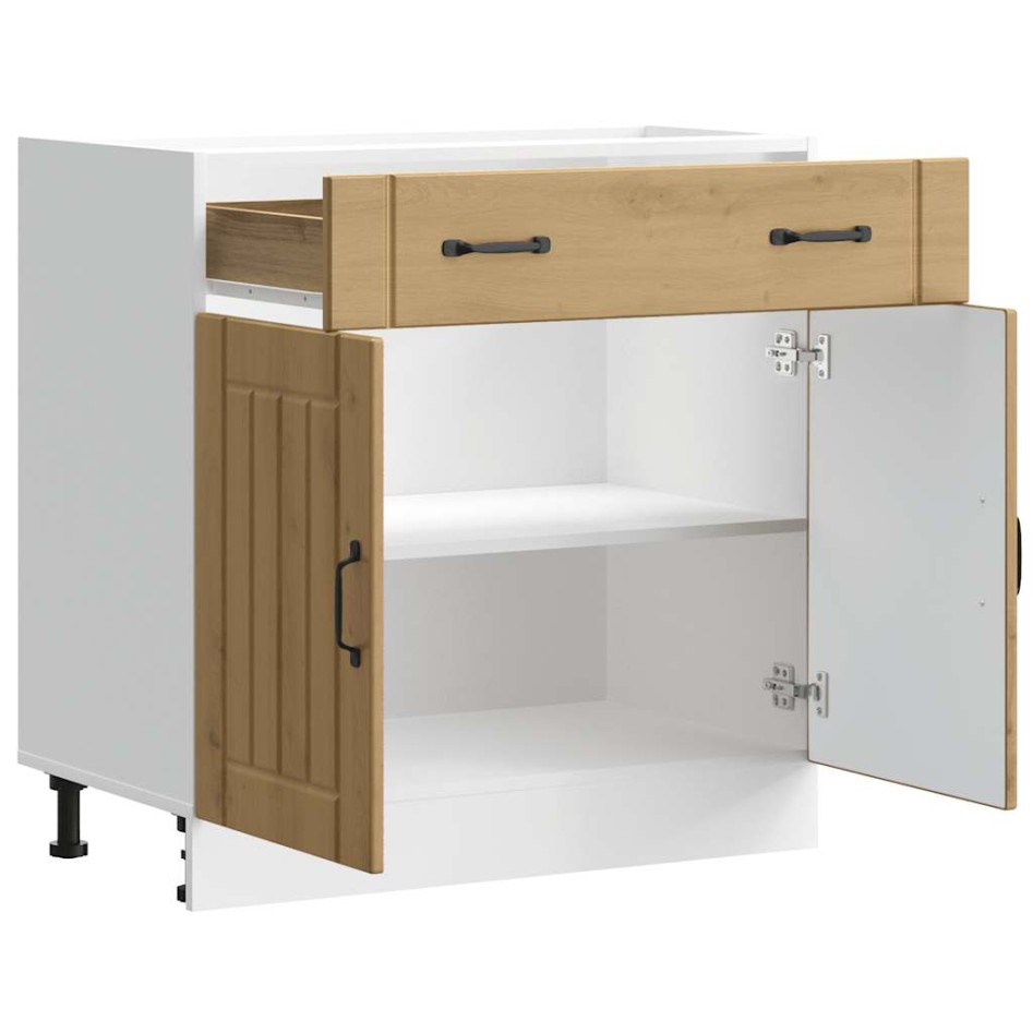 Mueble bajo de cocina Lucca roble