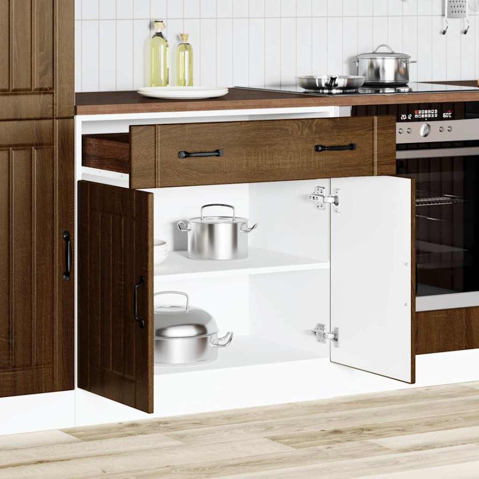 Mueble bajo de cocina Lucca roble