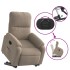 Sillón eléctrico reclinable elevable tela microfibra gris