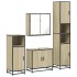 Juego de muebles de baño 4 pzas contrachapada roble