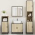 Juego de muebles de baño 4 pzas contrachapada roble