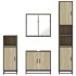 Juego de muebles de baño 4 pzas contrachapada roble