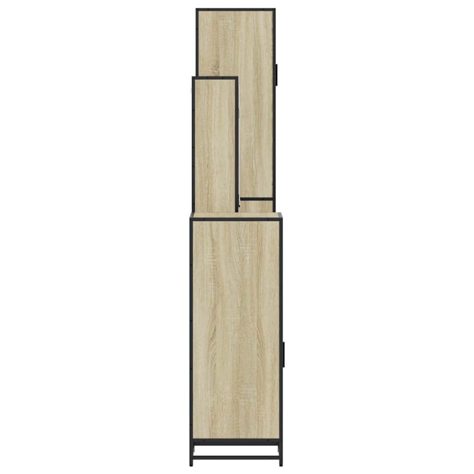 Juego de muebles de baño 4 pzas contrachapada roble