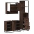 Set de muebles baño 3 pzas madera contrachapada roble