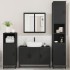 Juego de muebles de baño 4 pzas madera contrachapada