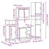 Juego de muebles de baño 4 pzas madera contrachapada
