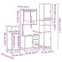 Set de muebles de baño 4 pzas madera contrachapada gris