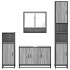 Set de muebles de baño 4 pzas madera contrachapada gris