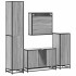 Set de muebles de baño 4 pzas madera contrachapada gris