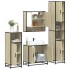 Juego de muebles de baño 4 pzas contrachapada roble